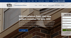 Desktop Screenshot of gutterguardgreenville.com