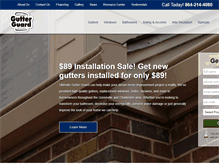 Tablet Screenshot of gutterguardgreenville.com